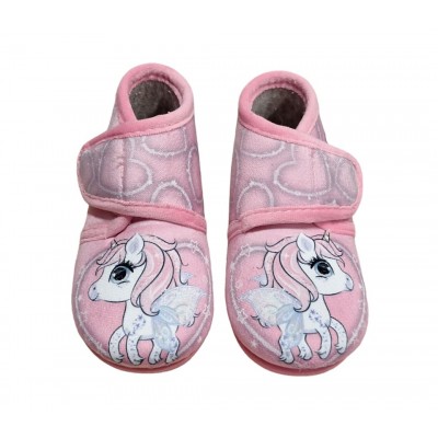 Zapatillas casa abotinada con velcro Natalia Unicornios Zapatillas casa abotinada con velcro Natalia Unicornios