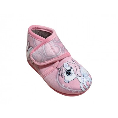 Zapatillas casa abotinada con velcro Natalia Unicornios cierre de velcro Zapatillas casa abotinada con velcro Natalia Unicornios cierre de velcro