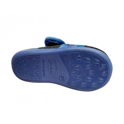 Zapatillas casa abotinada con velcro Natalia Batman piso de goma