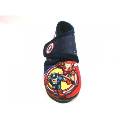 Zapatillas casa abotinadas con velcro Natalia Super Heroes