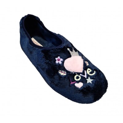 Zapatillas de casa mujer VulLadi 5250 123 Unicornios Marino bordado en el emepeine Zapatillas de casa mujer VulLadi 5250 123 Unicornios Marino bordado en el emepeine