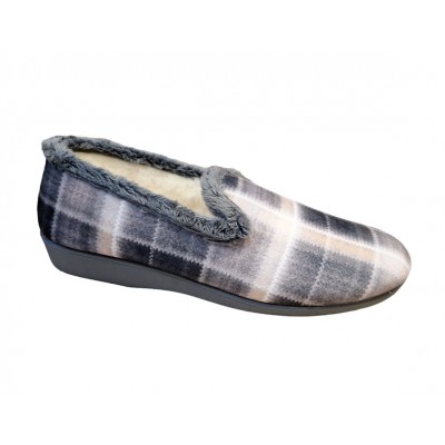 Zapatillas de casa paño Muyter pura lana Gris Zapatillas de casa paño Muyter pura lana Gris