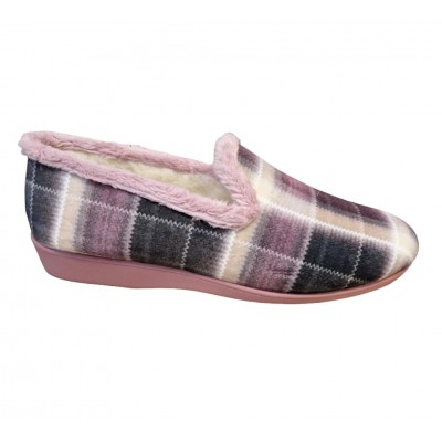 Zapatillas de casa paño Muyter pura lana Gris maquillaje Zapatillas de casa paño Muyter pura lana Gris maquillaje