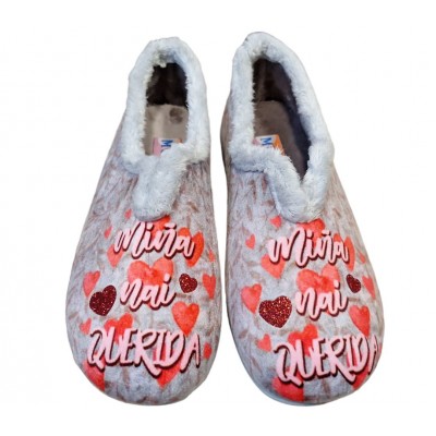 Zapatillas de casa cerrada Muyter Galegadas "Miña nai querida" Zapatillas de casa cerrada Muyter Galegadas "Miña nai querida"