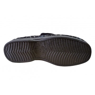 Zapatillas para casa abotinadas paño cuadros forro lana Alberola Marrón piso goma antideslizante
