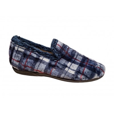 Zapatillas Vulca Bicha 640 Paño Cuadros Marino