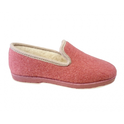 Zapatillas casa cerradas paño pura lana Soca Rosa Zapatillas casa cerradas paño pura lana Soca Rosa