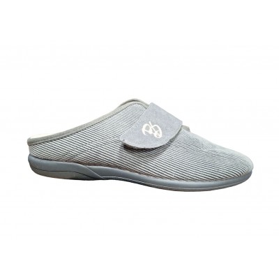 Zapatillas Ancho Especial  Vulca Bicha 4662 gris Panilla Velcro