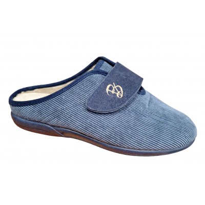 Zapatillas Ancho Especial  Vulca Bicha 4662 marino Panilla Velcro