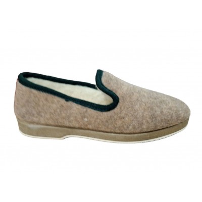 Zapatillas casa cerradas paño pura lana Soca Beige Zapatillas casa cerradas paño pura lana Soca Beige