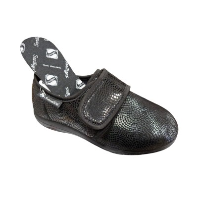 Zapato / Zapatilla Ancho Especial Salemédical 11120 Velcro Licra Negro Brillo 2 Zapato / Zapatilla Ancho Especial Salemédical 11120 Velcro Licra Negro Brillo 2
