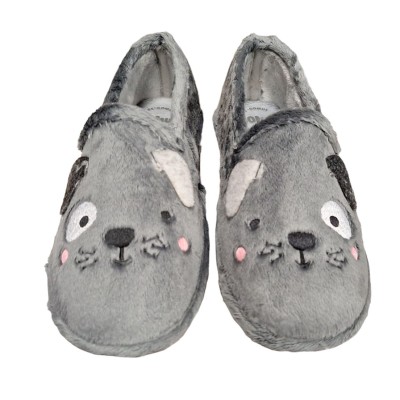 Zapatillas de casa cerrada Niágara Piso Gomus 6908 Perrito Gris Antracita