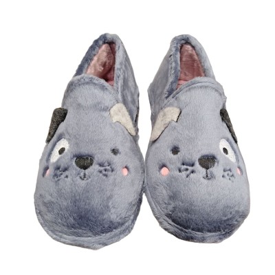 Zapatillas de casa cerrada Niágara Piso Gomus 6908 Perrito Azul Azafata