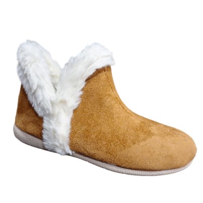 Zapatillas casa abotinadas Muro 96019 antelina ribete con pelo Cuero