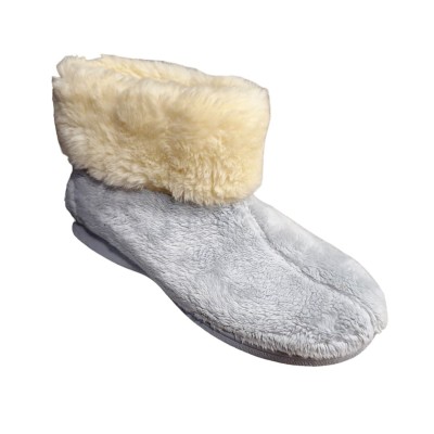 Zapatillas de casa abotinadas forro de lana Ludiher Gris Zapatillas de casa abotinadas forro de lana Ludiher Gris