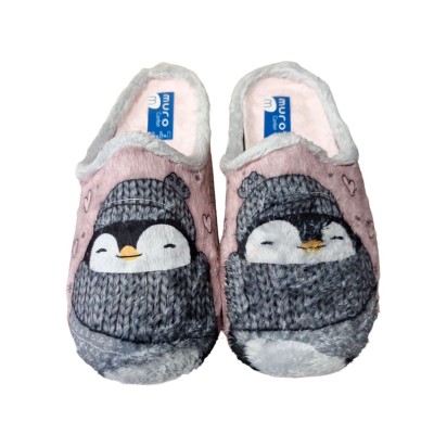 Zapatillas para casa Muro Suapel Pinguinos Rosa
