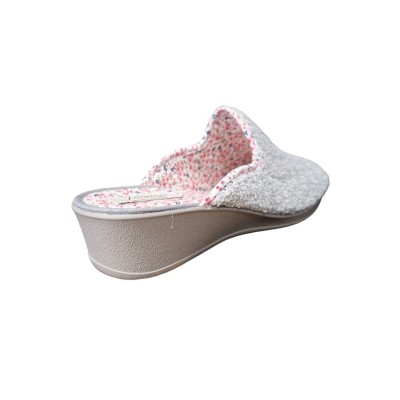 Zapatillas de casa con cuña para mujer J´Ortega Descalza Rizo Gris Cuña alta Zapatillas de casa con cuña para mujer J´Ortega Descalza Rizo Gris Cuña alta