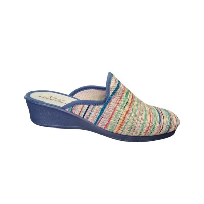 Zapatillas con cuña para mujer J´Ortega 3245 Rayas Jeans