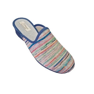 Zapatillas con cuña para mujer J´Ortega 3245 Rayas Jeans