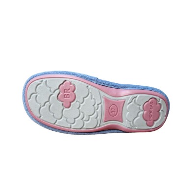 Zapatillas toalla de algodón Biorelax 4026 Indigo piso goma Zapatillas toalla de algodón Biorelax 4026 Indigo piso goma