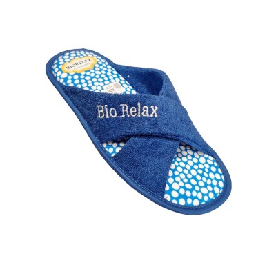 Zapatillas toalla de algodón Biorelax 4092 Azulón Zapatillas toalla de algodón Biorelax 4092 Azulón