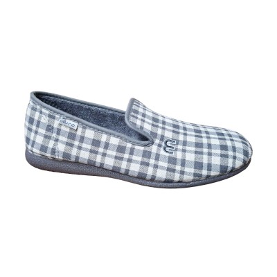 Zapatillas tela algodón Muro 982 Cuadros Gris Zapatillas tela algodón Muro 982 Cuadros Gris