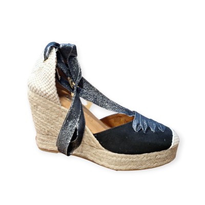 Alpargatas valencianas Cabrera 46-7 Suede Negro