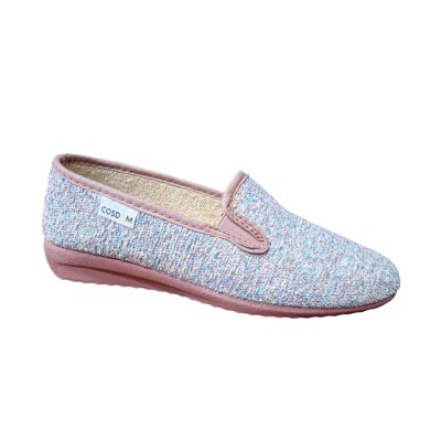 Zapatillas de casa Cosdam 106 rizo algodón jaspeado Lavanda