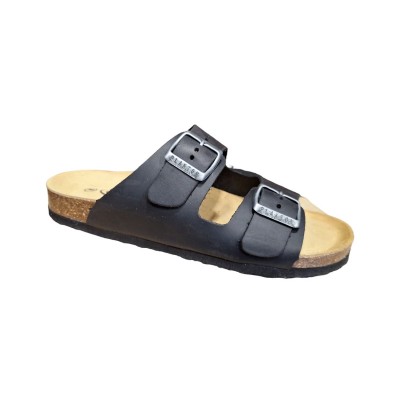 Zueco Bio Hebillas Plakton 180010 Cuero Apure 2 Hebillas Negro
