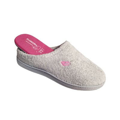 Zapatillas Pluma Flex 12314 descalza toalla algodón Gris plantilla extraíble Zapatillas Pluma Flex 12314 descalza toalla algodón Gris plantilla extraíble