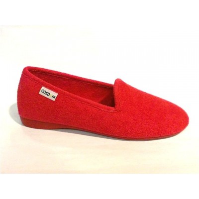 Zapatillas de casa toalla algodon cerrada Cosdam 553 Rojo