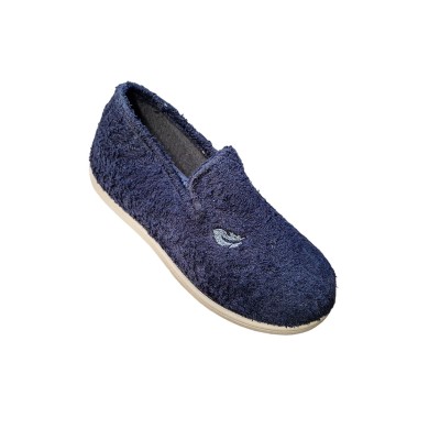 Zapatillas cerradas Pluma Flex 12313 Toalla algodón Marino bordado Zapatillas cerradas Pluma Flex 12313 Toalla algodón Marino bordado