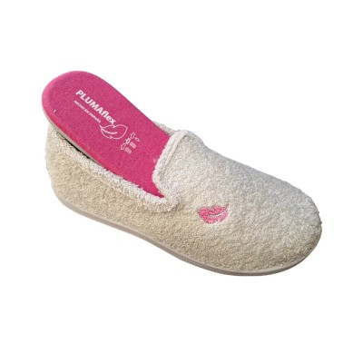 Zapatillas cerradas Pluma Flex 12313 Toalla algodón Gris Zapatillas cerradas Pluma Flex 12313 Toalla algodón Gris