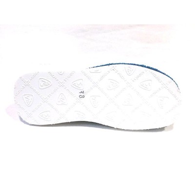 Zapatillas de casa puntera abierta algodón Andinas Pistacho piso microporoso