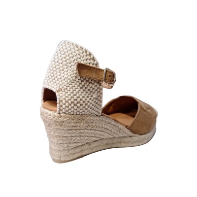 Alpargatas valencianas pulsera Cabrera 34S-5 Suede Tostado cuña alta de esparto Alpargatas valencianas pulsera Cabrera 34S-5 Suede Tostado cuña alta de esparto