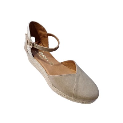 Alpargatas valencianas Cabrera 54S-3 Suede Arena pulsera en tobillo