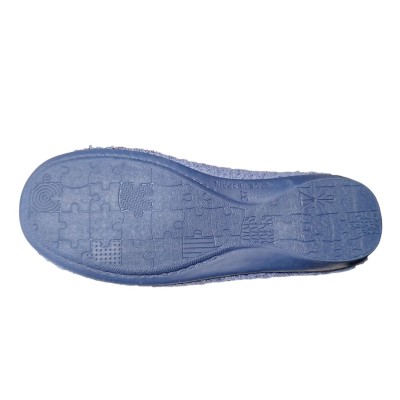 Zapatillas corte salón Muro 288 algodón aguamar piso goma Zapatillas corte salón Muro 288 algodón aguamar piso goma
