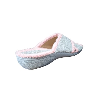 Zapatillas casa tiras cruzadas Vulca Bicha 701 Rizo Gris media cuña Zapatillas casa tiras cruzadas Vulca Bicha 701 Rizo Gris media cuña