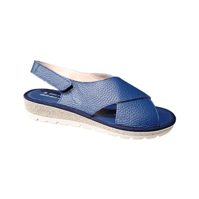 Sandalias de piel Doctor Cutillas 35310 tiras cruzadas Marino