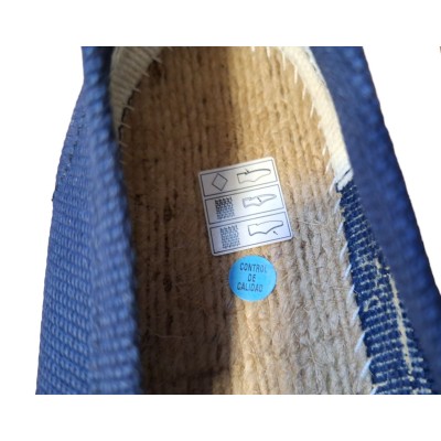 Zapatillas Camping de lona Javer 10 Marino plantilla esparto