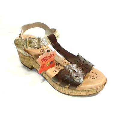 Sandalia piel con cuña Trisoles 7032 Marron Sandalia piel con cuña Trisoles 7032 Marron