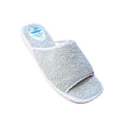 Zapatilla de casa Moda España V1235 rizo americano puntera abierta Gris 2 Zapatilla de casa Moda España V1235 rizo americano puntera abierta Gris 2