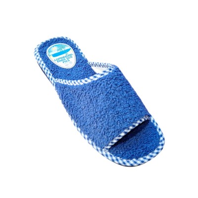 Zapatilla de casa Moda España V1235 rizo americano puntera abierta Marino 2 Zapatilla de casa Moda España V1235 rizo americano puntera abierta Marino 2