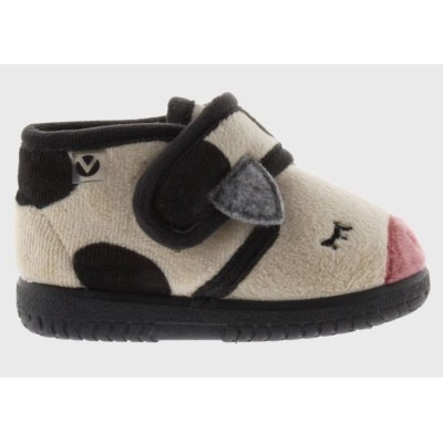 Zapatillas de casa animalitos botita velcro Victoria 5119 Vaquita Zapatillas de casa animalitos botita velcro Victoria 5119 Vaquita