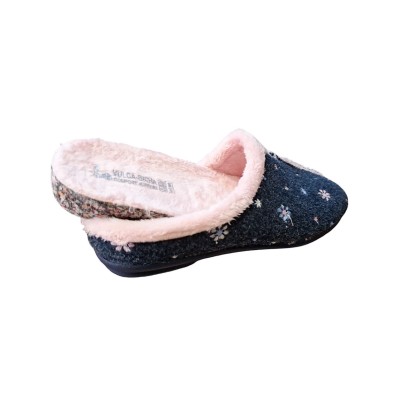 Zapatillas Vulca Bicha 4313 Descalza Paño Flores Marino plantilla extraíble
