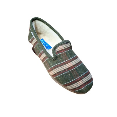 Zapatillas paño Muro 1607 Rayas Borreguito Kaki 1 Zapatillas paño Muro 1607 Rayas Borreguito Kaki 1