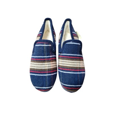 Zapatillas paño Subiran 733 Rayas Borreguito Marino Zapatillas paño Subiran 733 Rayas Borreguito Marino