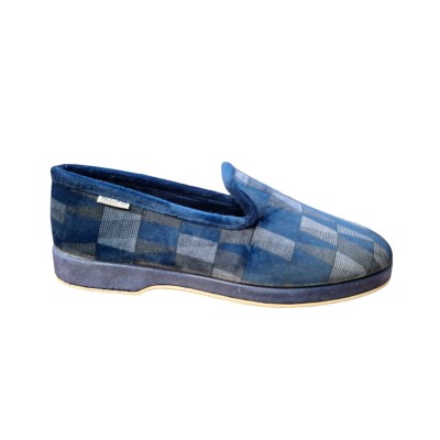 Zapatillas Muro 1605 paño suave cuadros Marino 2 Zapatillas Muro 1605 paño suave cuadros Marino 2