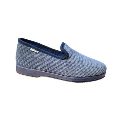 Zapatillas Muro 1601 paño espiga Marino cerrada