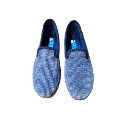 Zapatillas Muro 1601 paño espiga Marino